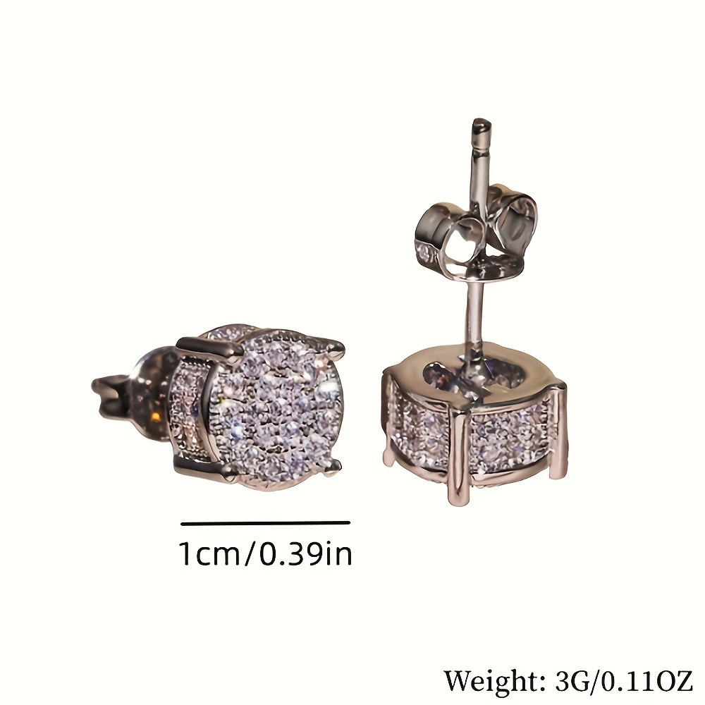 Unisex Rhinestone Stud Earrings – Gold & Silver Tone Unisex Rhinestone Stud Earrings – Gold & Silver Tone