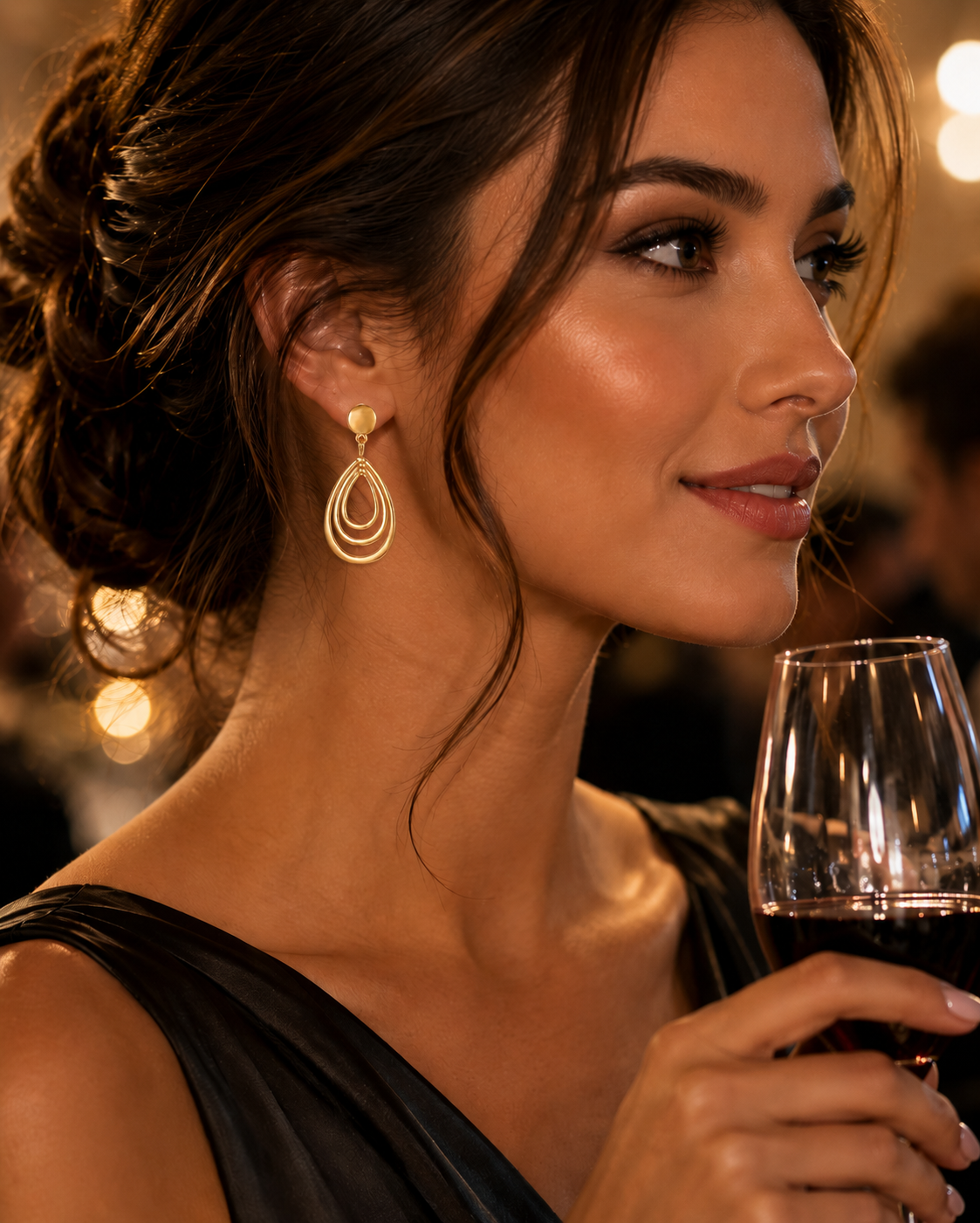 Women’s Layered Teardrop Earrings – Elegant Statement Jewelry Women’s Layered Teardrop Earrings – Elegant Statement Jewelry
