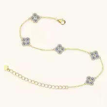 Women’s 925 Silver Clover Moissanite Bracelet – 18K Gold Plated.jpg_220x220q75.jpg_ Women’s 925 Silver Clover Moissanite Bracelet – 18K Gold Plated