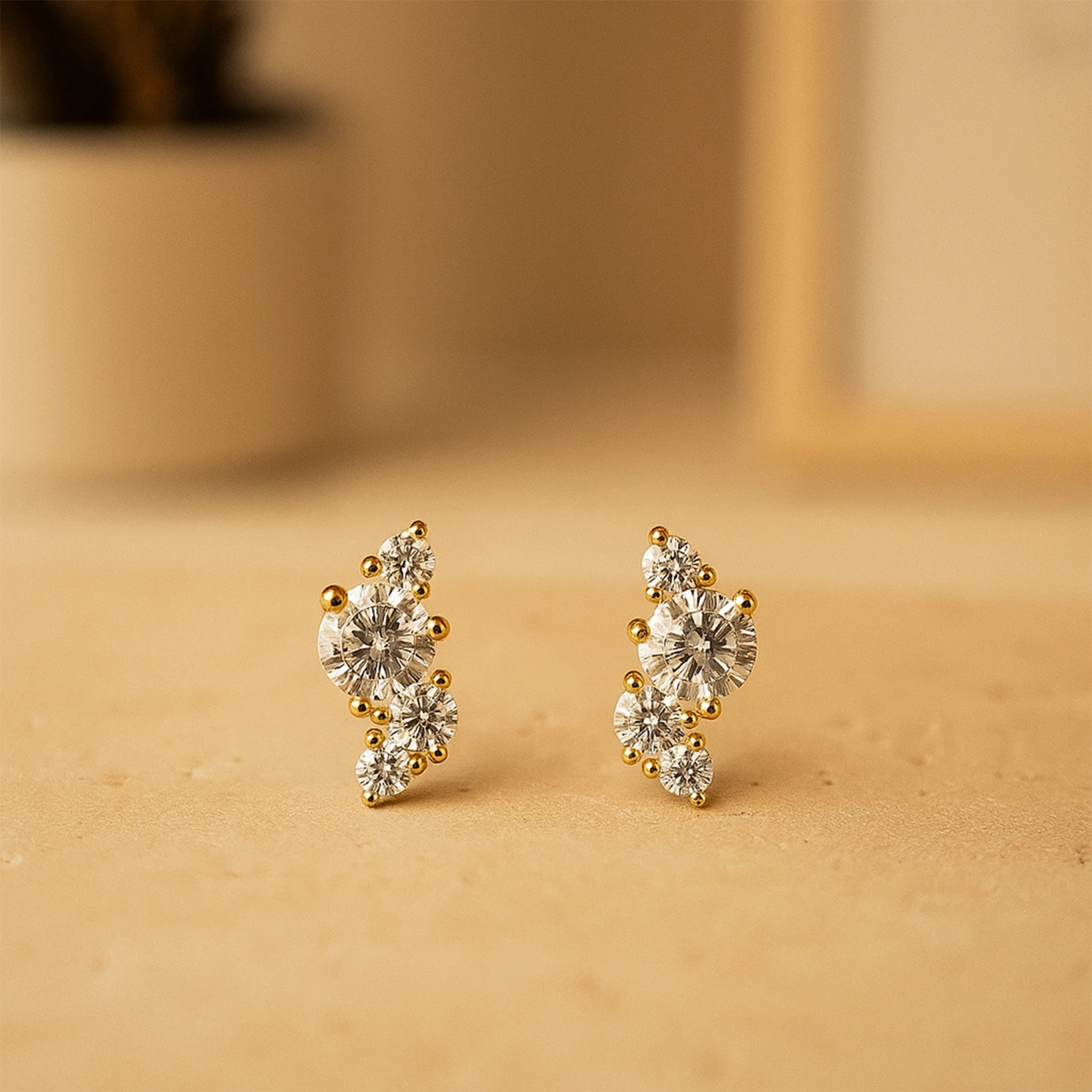 Moissanite Sterling Silver Earrings for Women