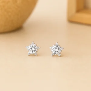 925 Sterling Silver Moissanite Men’S Women’S Earring Studs