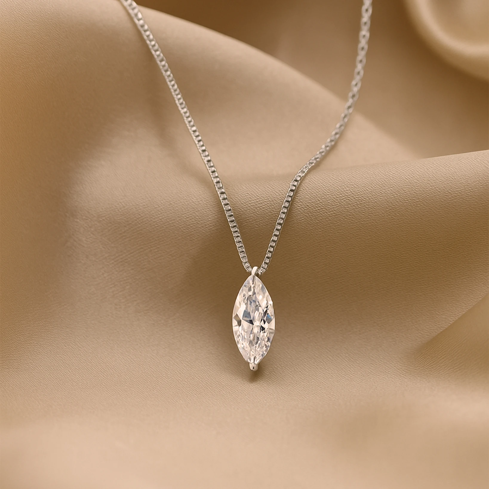 Moissanite Horse Eye Necklace