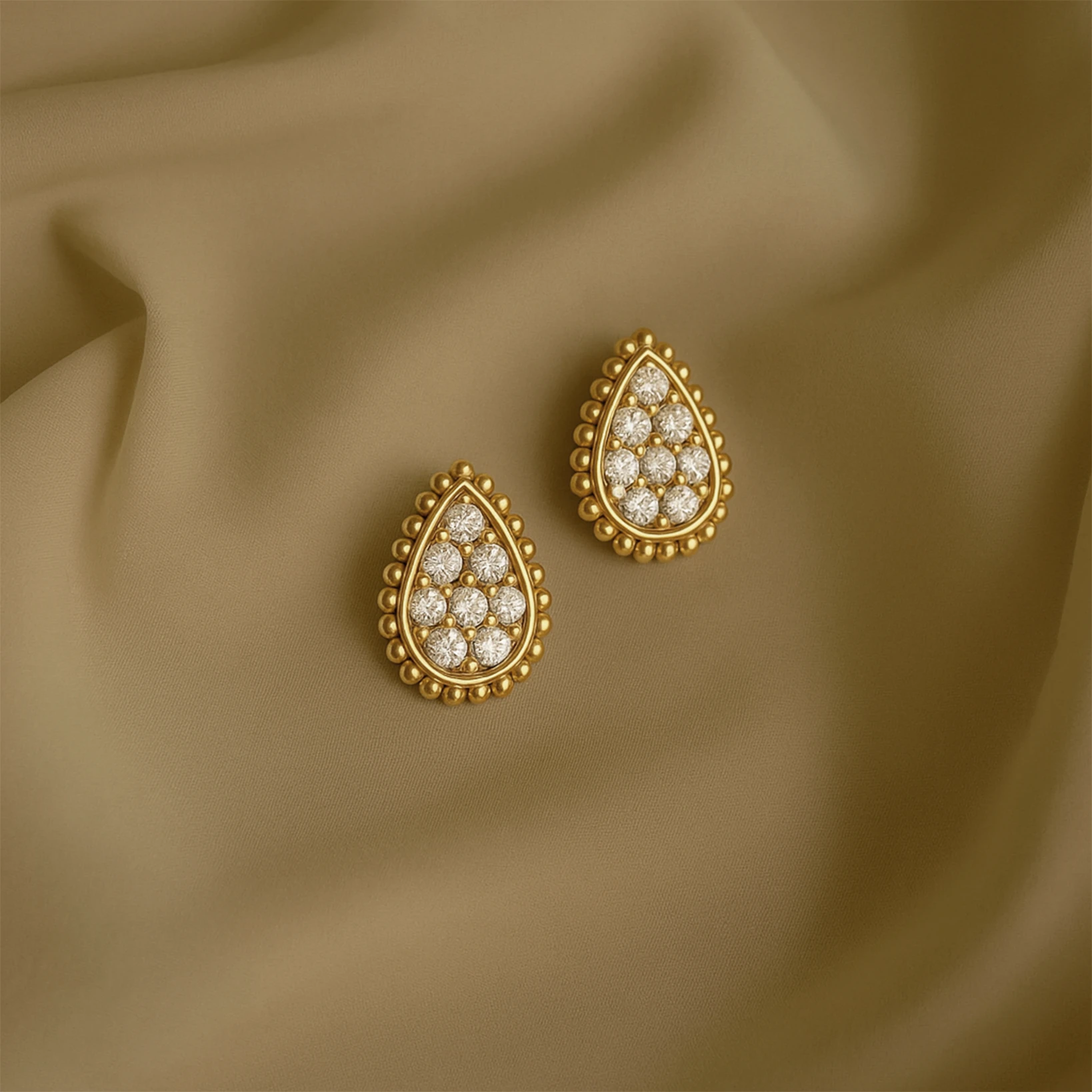 Moissanite Water Drop Stud Earrings