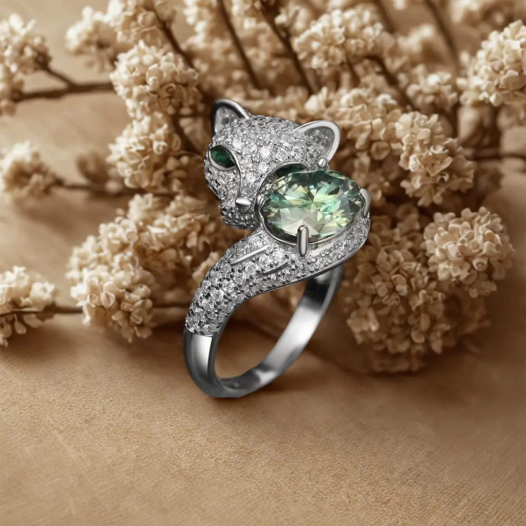 Moissanite Animal Design Ring