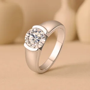 Moissanite Diamond Wedding Ring for Men