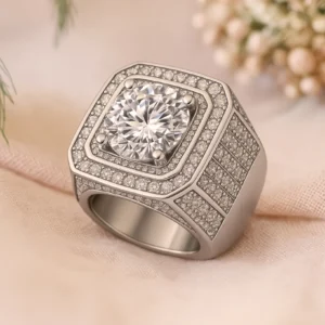 Moissanite Ring for Men