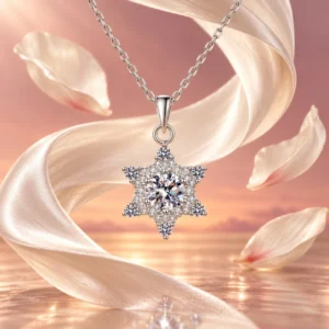 1.0 Ct Moissanite Star Pendant Necklace